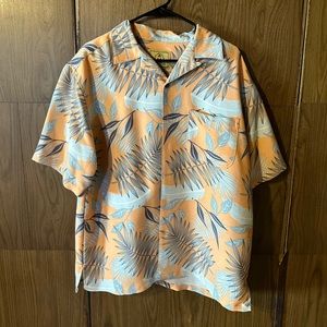 Joe Marlin Casual Button Down Hawaiian Shirt Mens Large